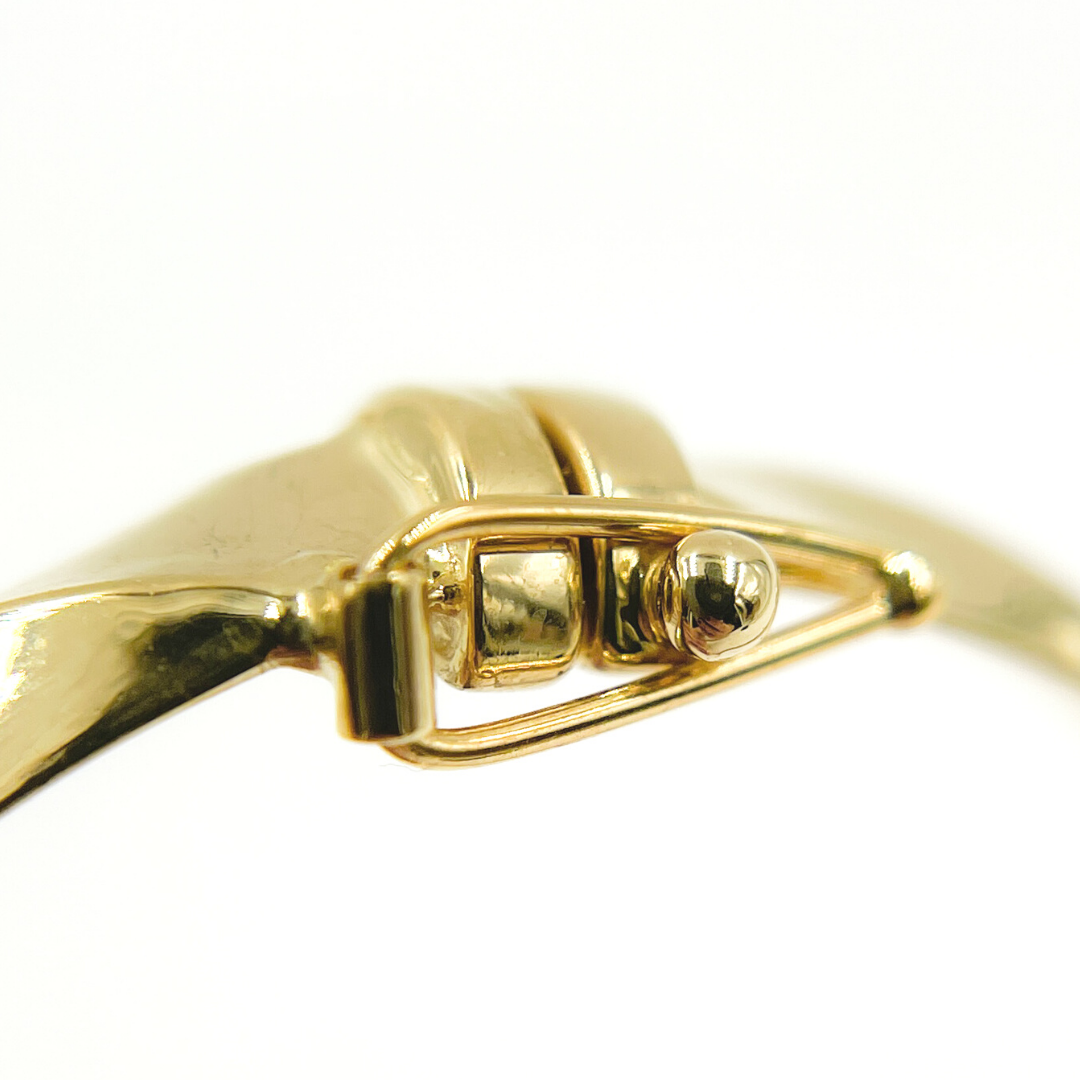 KG105. 14K Solid Gold Twisted Bangle
