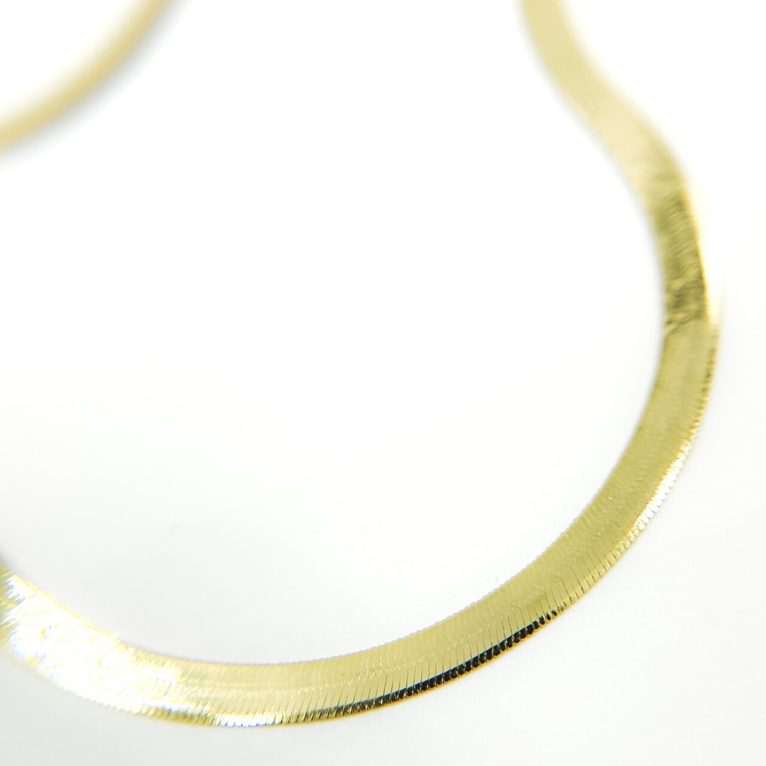 14K Solid Gold Herringbone Necklace. 032G2CPY4L001