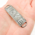 Load image into Gallery viewer, DC149. Diamond &amp; Sterling Silver Love Connector
