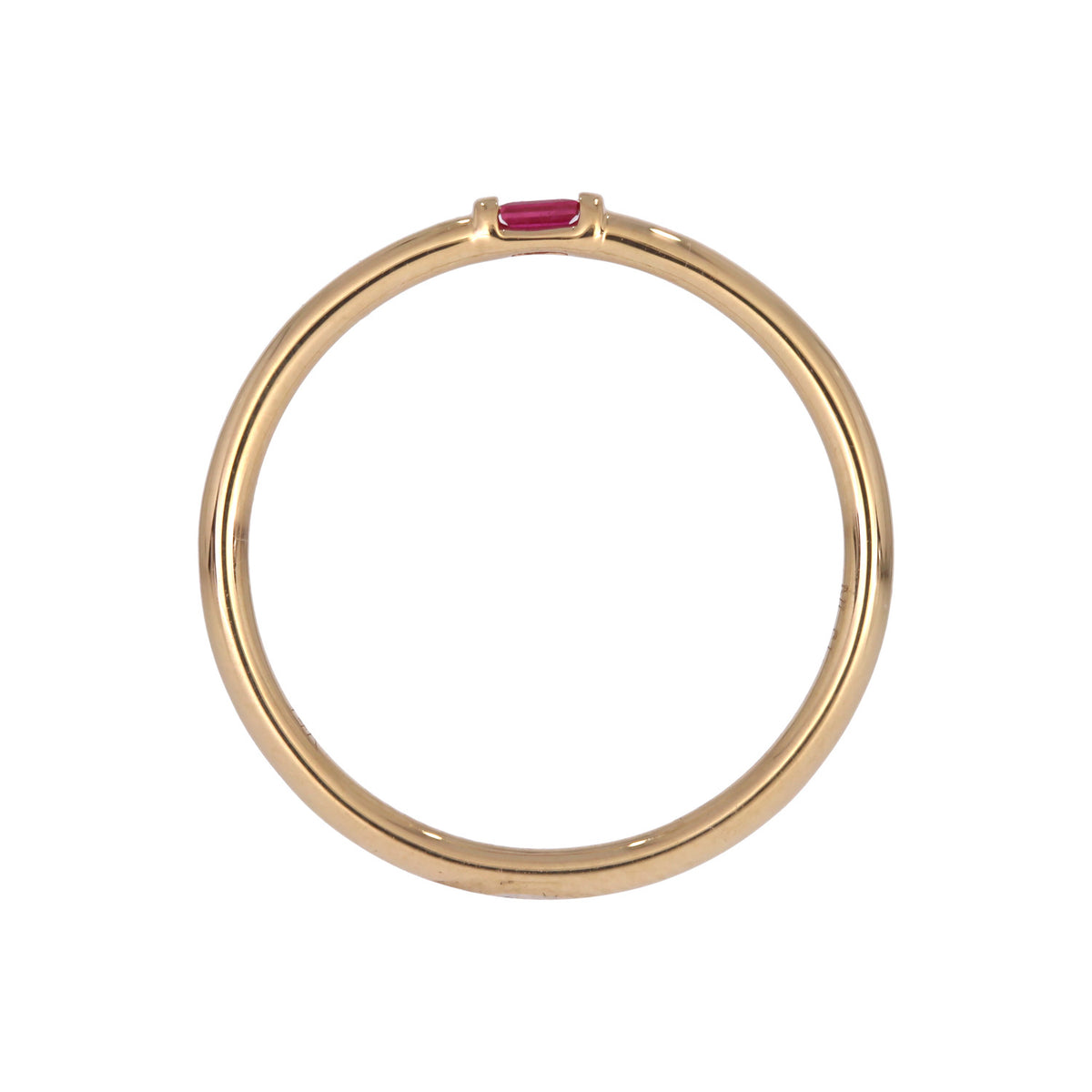 RAA01545. 14K Solid Yellow Gold Solo Baguette Ring
