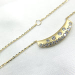 Load image into Gallery viewer, 14K Solid Gold Diamond Bar Necklace. NT403266
