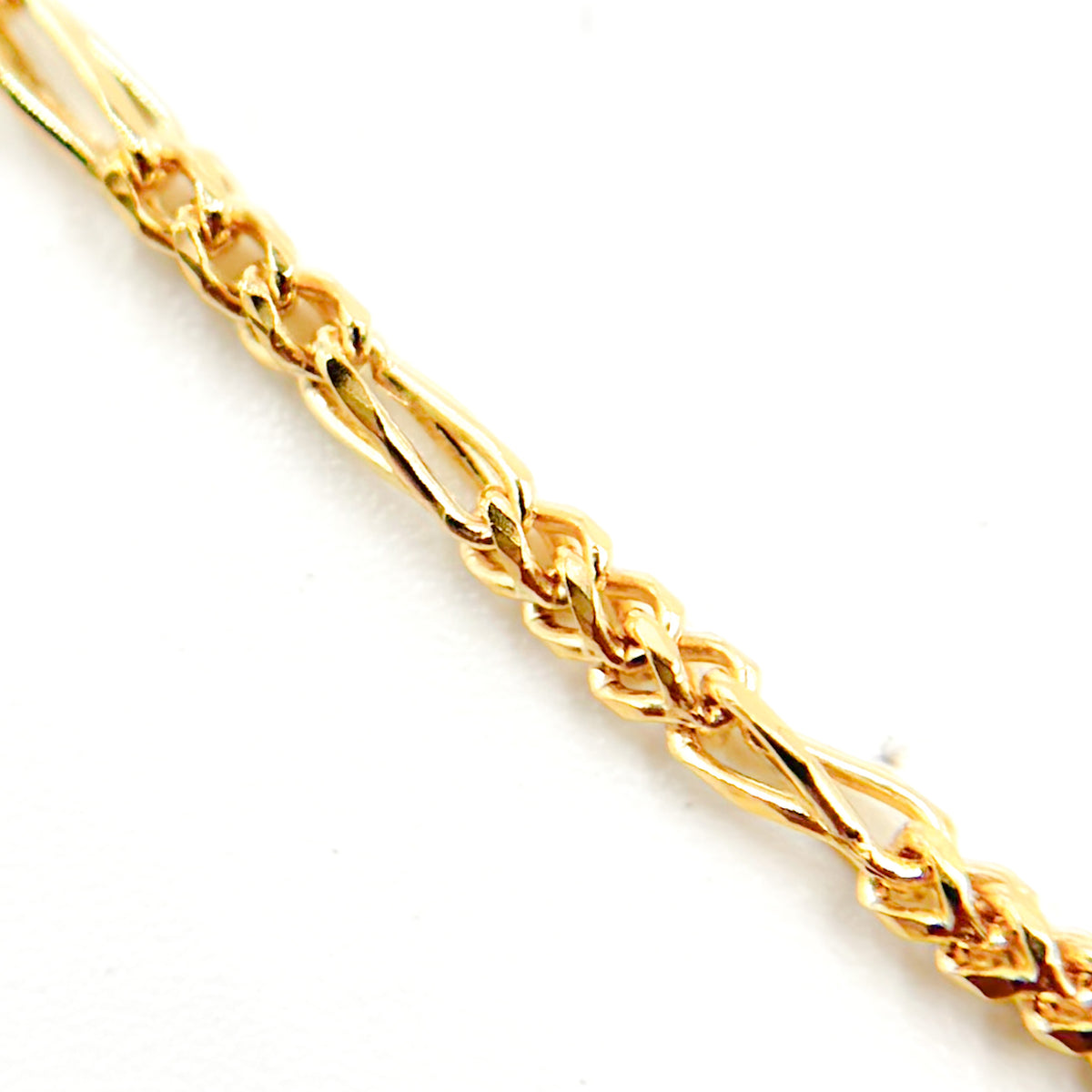 Solid Gold Round Figaro Link Chains