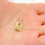 Load image into Gallery viewer, PFA32663Y. 14K Solid Gold Rectangle Shape Charm with Diamonds