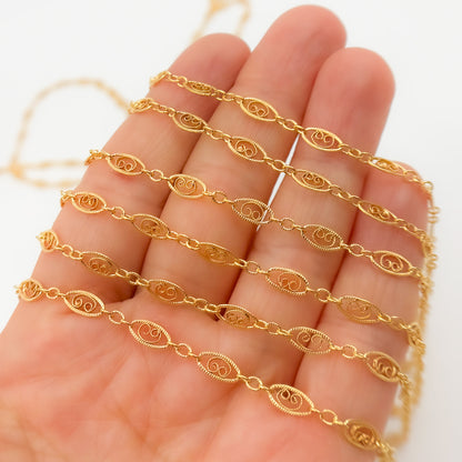 14k Gold Filled Twisted Links Chain
