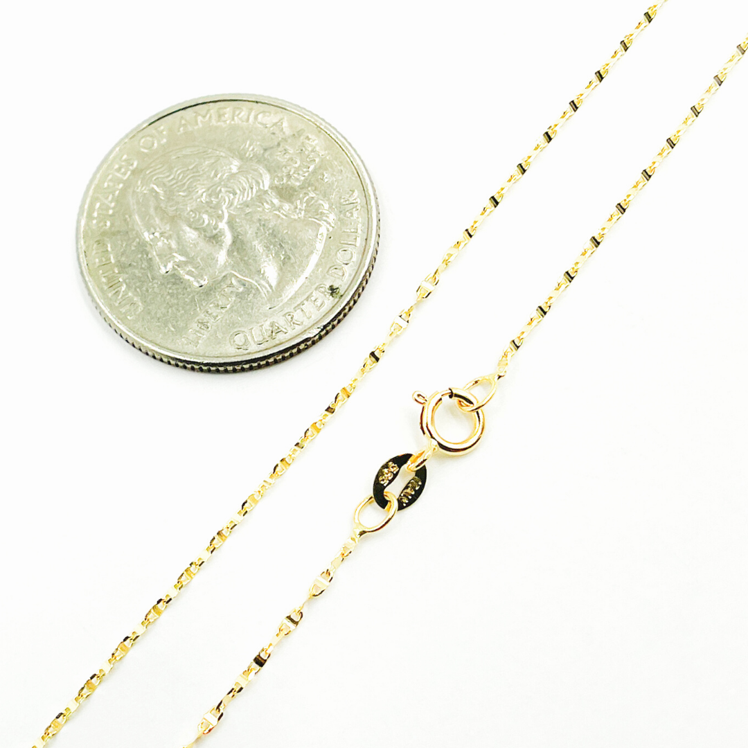 Solid Gold Twisted Marina Link