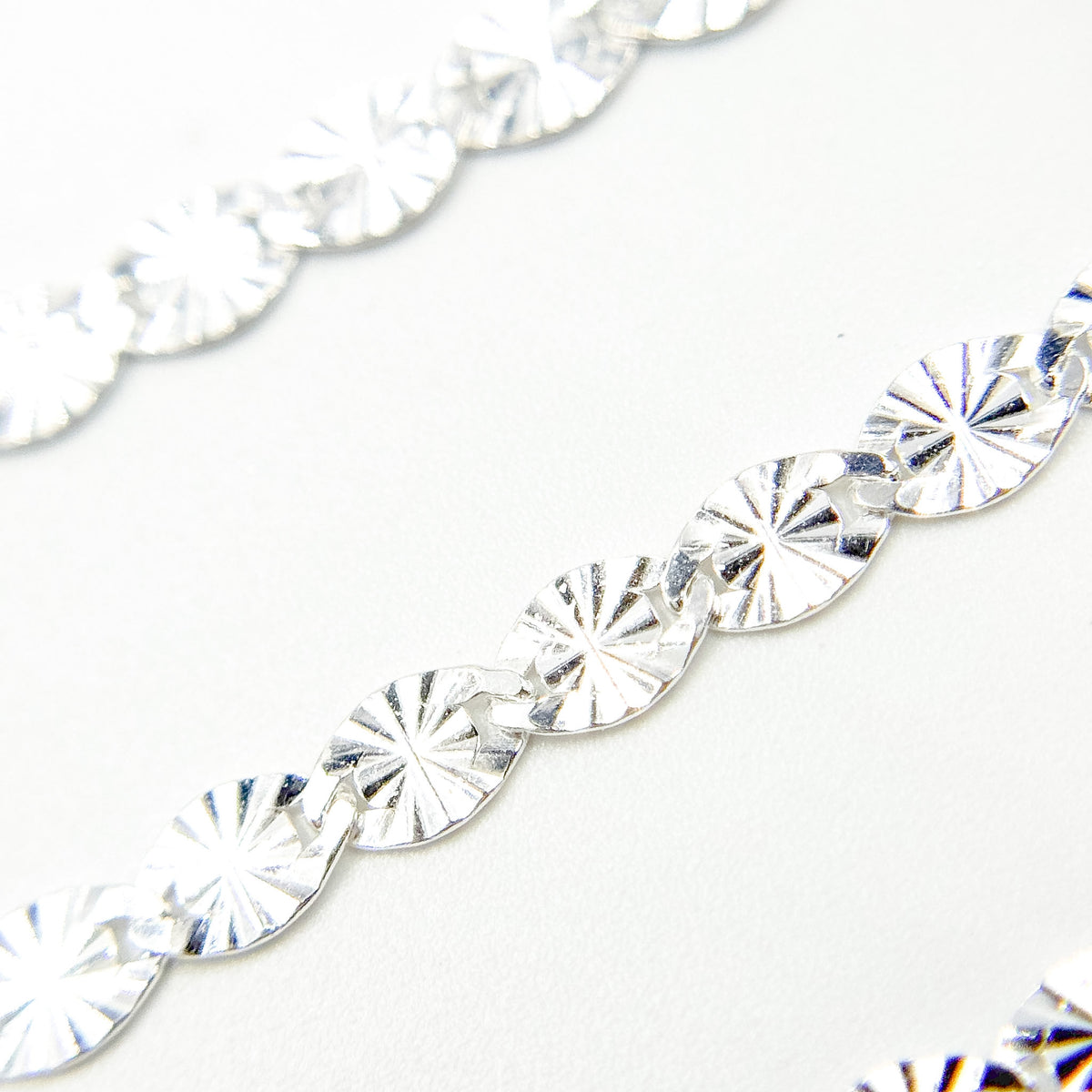 Z120SS. Sterling Silver Textured Marina Chain