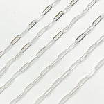 Load image into Gallery viewer, Y80FSS. Sterling Silver Flat Paperclip Link Chain

