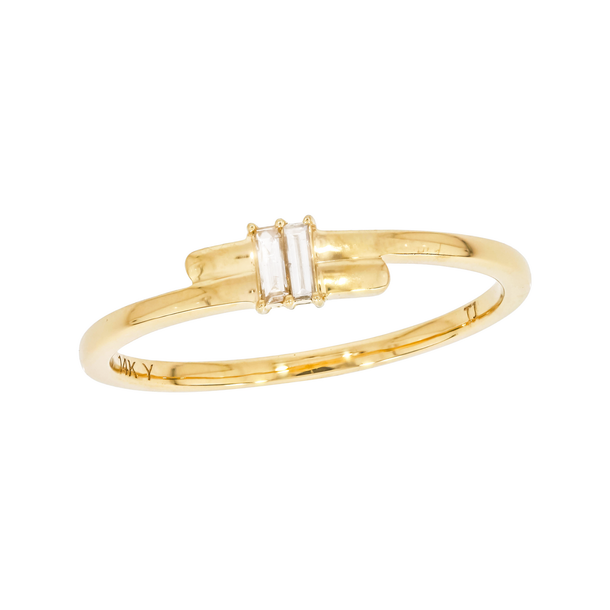 DRN01907. 14K Solid Yellow Gold Diamond Ring