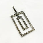 Load image into Gallery viewer, DP358. Diamond Sterling Silver Rectangle Pendant
