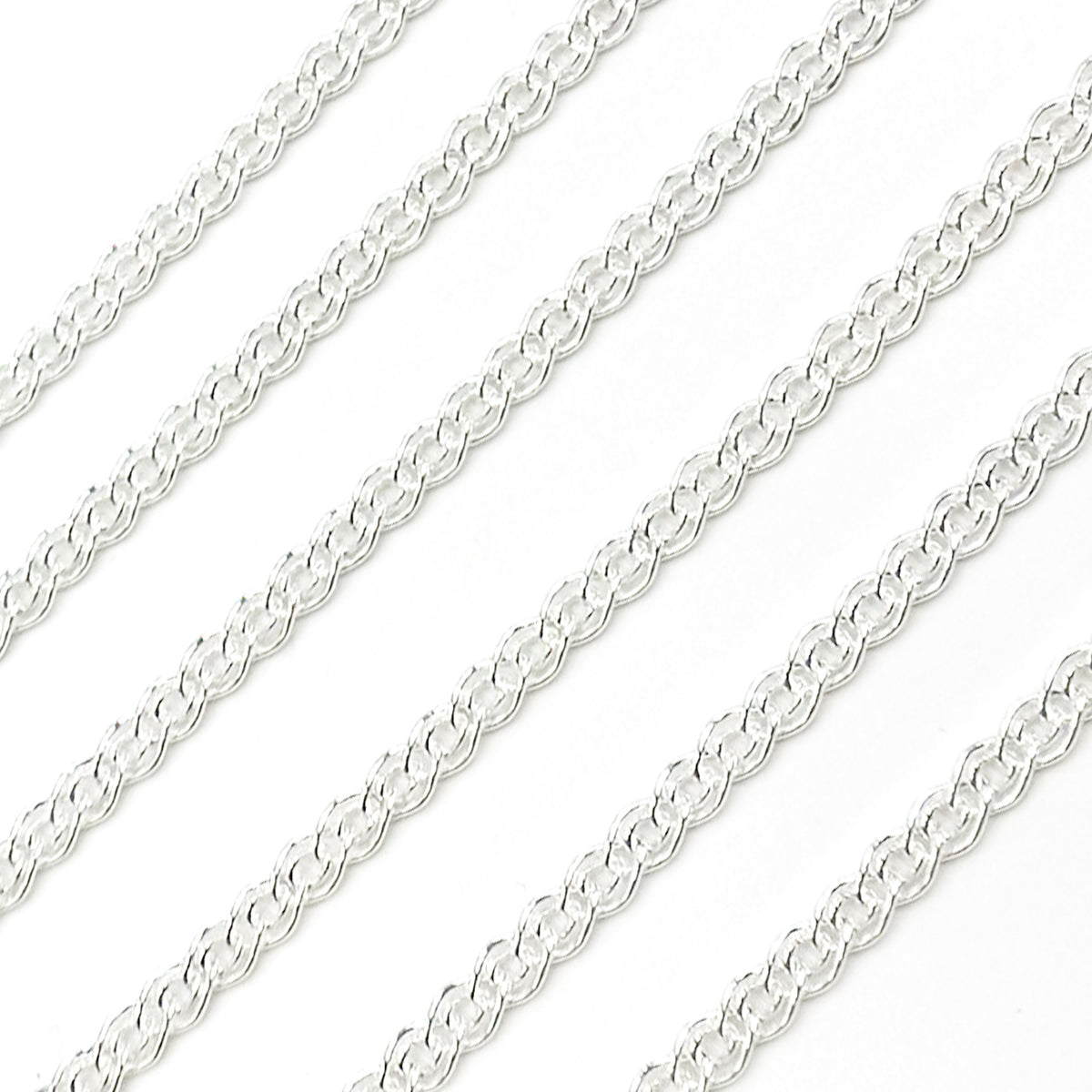 Buy Silver Double Curb Chain