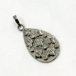 Load image into Gallery viewer, DP477. Diamond Sterling Silver Drop Flower Pendant
