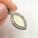 Load image into Gallery viewer, DC035A. Diamond Sterling Silver Marquise Enamel Pendant
