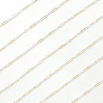 Load image into Gallery viewer, XM/1003K/SP. 14K Gold Filled and Sterling Silver Knurled Link Chain – Long &amp; Short Pattern