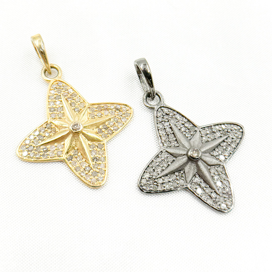 DP734. Diamond Sterling Silver Star Pendant