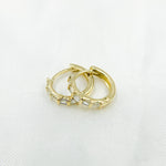 Load image into Gallery viewer, HP401055. 14k Solid Gold Diamond Hoop Earrings
