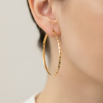 Load image into Gallery viewer, GER106. 14K Gold Twisted Hoop Earrings