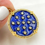 Load image into Gallery viewer, DP409A. Diamond Sterling Silver Round Star Enamel Pendant
