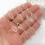 Load image into Gallery viewer, Y56FDSS. Sterling Silver Textured Oval Link Chain
