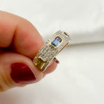 Load image into Gallery viewer, 14k Solid Gold Diamond and Multi Sapphire Ring. GDR223
