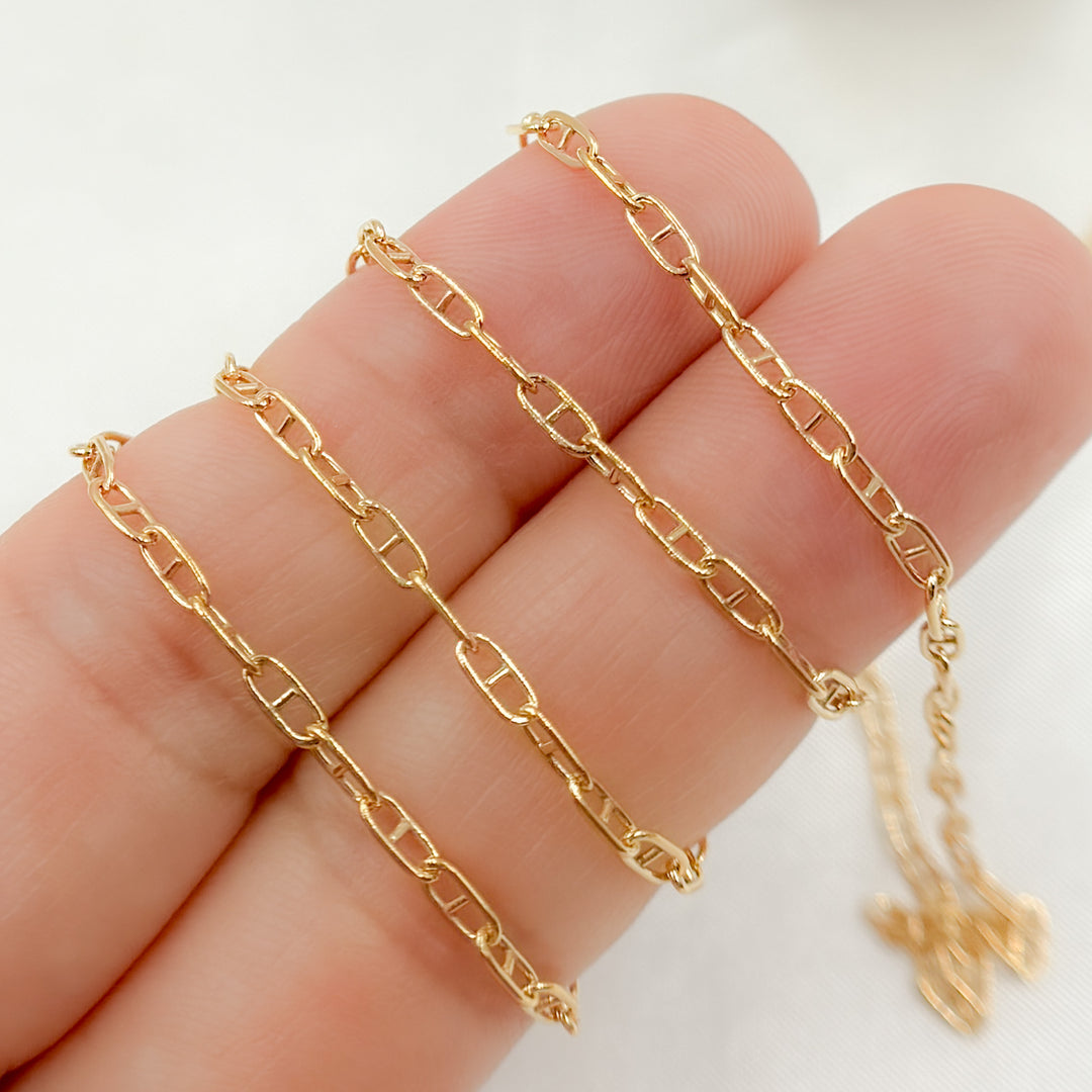 V246GF. 14K Gold Filled Smooth Marina Link Chain