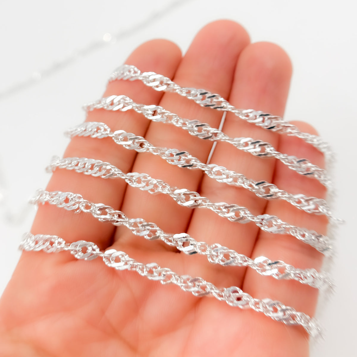 Sterling Silver Singapore Link Chain