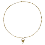 Load image into Gallery viewer, NFC72309BS. 14K Solid Gold Diamond and Blue Sapphire Heart Necklace