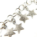 Load image into Gallery viewer, V71OX. Oxidized Sterling Silver Star Dangle Chain
