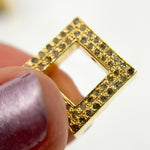 Load image into Gallery viewer, DC841. Diamond Sterling Silver Square Connector
