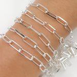 Load image into Gallery viewer, Y58DSS. Sterling Silver Diamond Cut Paperclip Chain
