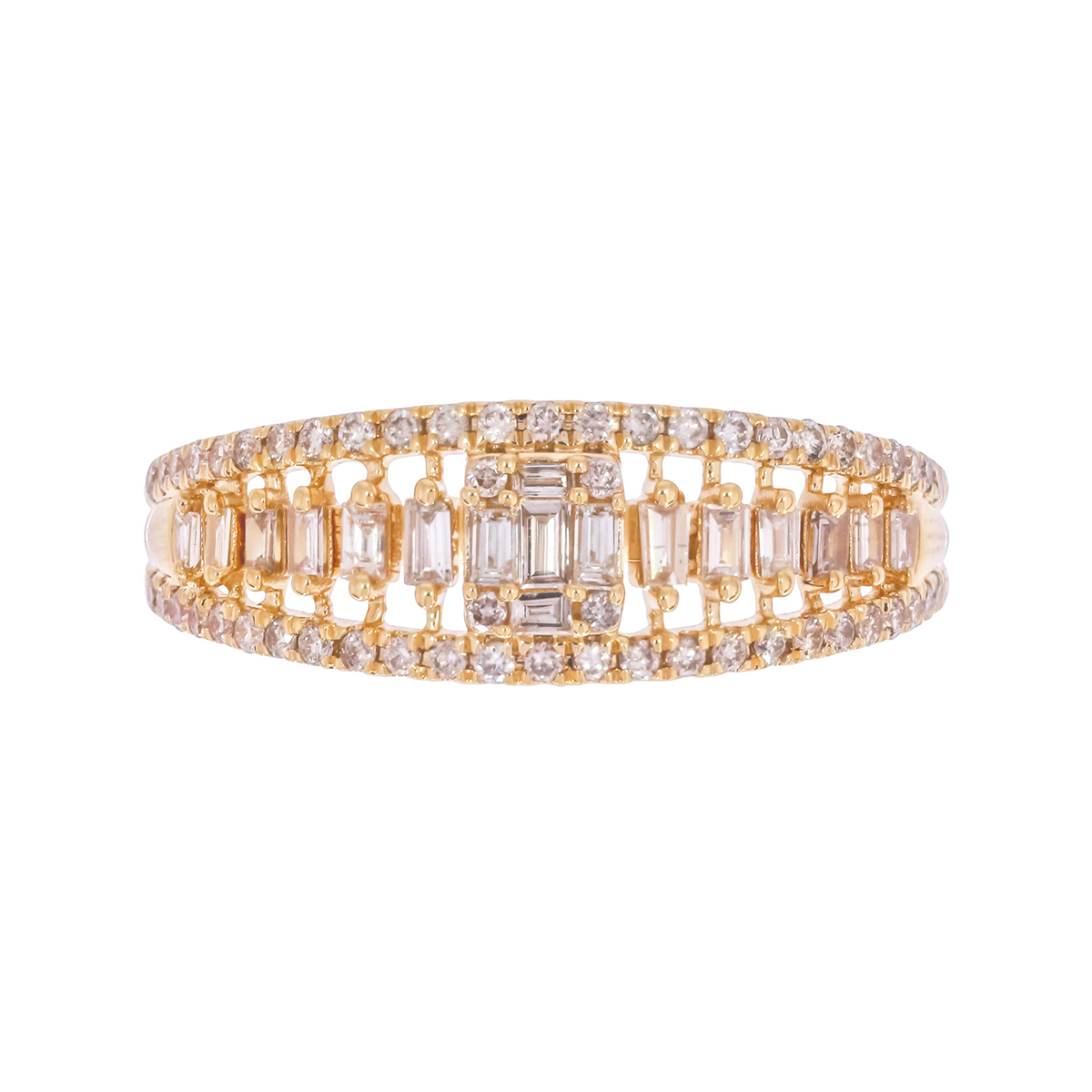 14K Solid Gold Diamond Ring