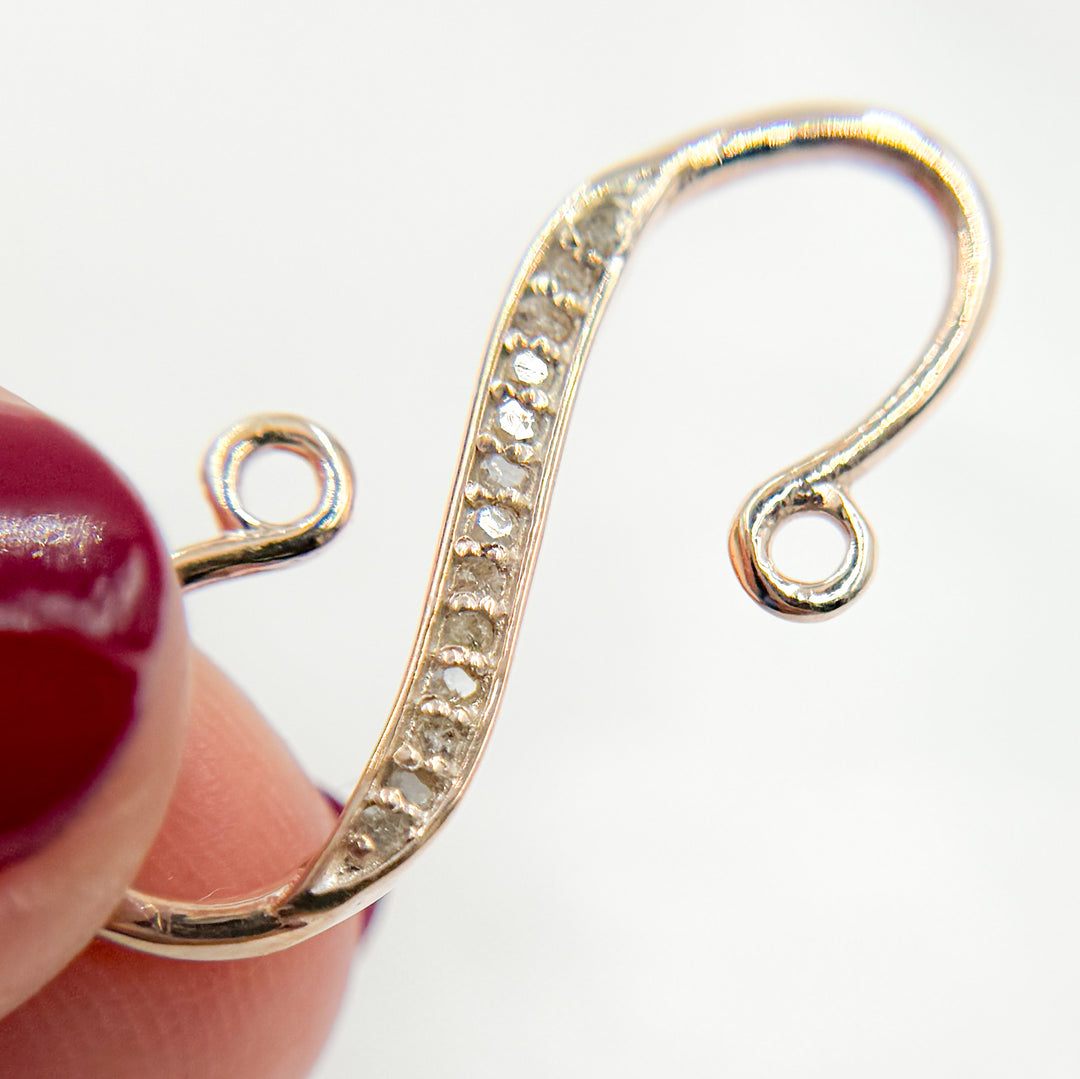 DC494. Diamond & Sterling Silver "S-Hook" Clasp