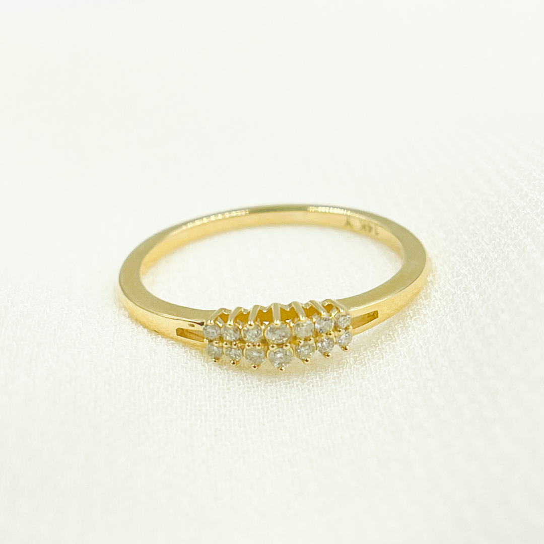 14K Solid Gold Diamond Ring. GDR29