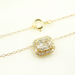 Load image into Gallery viewer, 14k Solid Yellow Gold Cable Link Necklace with Diamonds. PFF32462
