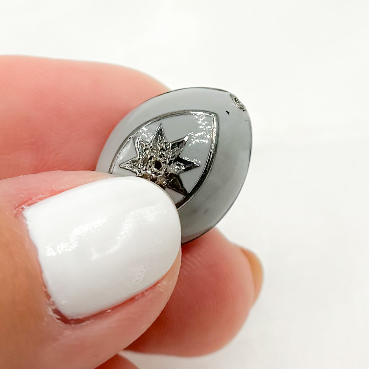 Diamond Silver Marquise Star Enamel Bead