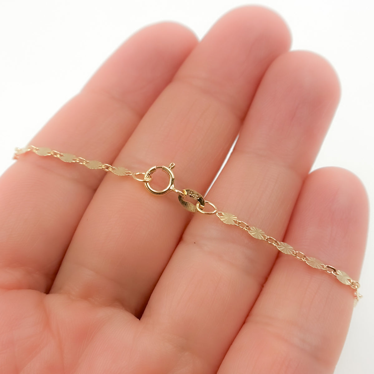 Buy 14k Solid Yellow Gold Marina Diamond Cut Bracelet