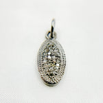 Load image into Gallery viewer, DC520. Diamond Sterling Silver Oval Charm
