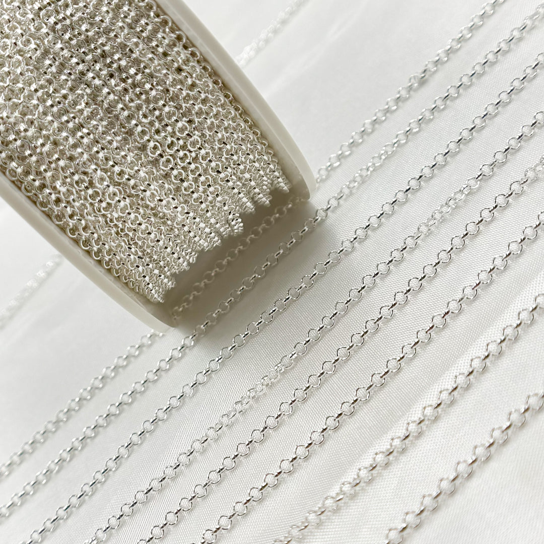 V108SS. Sterling Silver Rolo Link Chain