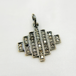 Load image into Gallery viewer, DC294. Diamond &amp; Sterling Silver Fancy Shape Pendant
