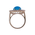 Load image into Gallery viewer, CR97315TQ11X9. 14K Solid Gold DIamond and Turquoise Ring