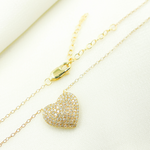 Load image into Gallery viewer, 14K Solid Gold Diamond Heart Necklace. NFH71180
