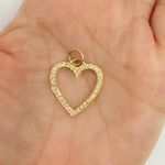 Load image into Gallery viewer, 14K Solid Gold Diamond Heart Shape Charm. GDP02
