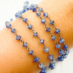 Load image into Gallery viewer, KYA1. Kyanite Oxidized Wire Chain