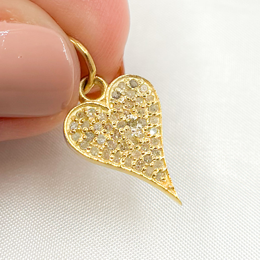 DC137. Diamond Sterling Silver Heart Pendant