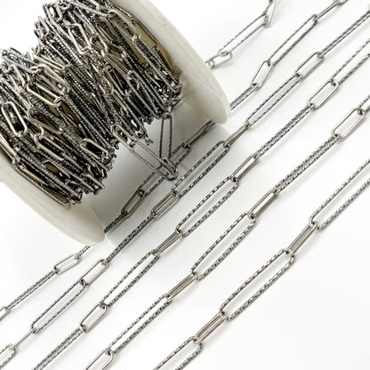 Diamond Cut and Smooth Links Chain
