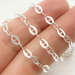 Load image into Gallery viewer, 925 Sterling Silver Flat Marina Link Chain. Z51SS
