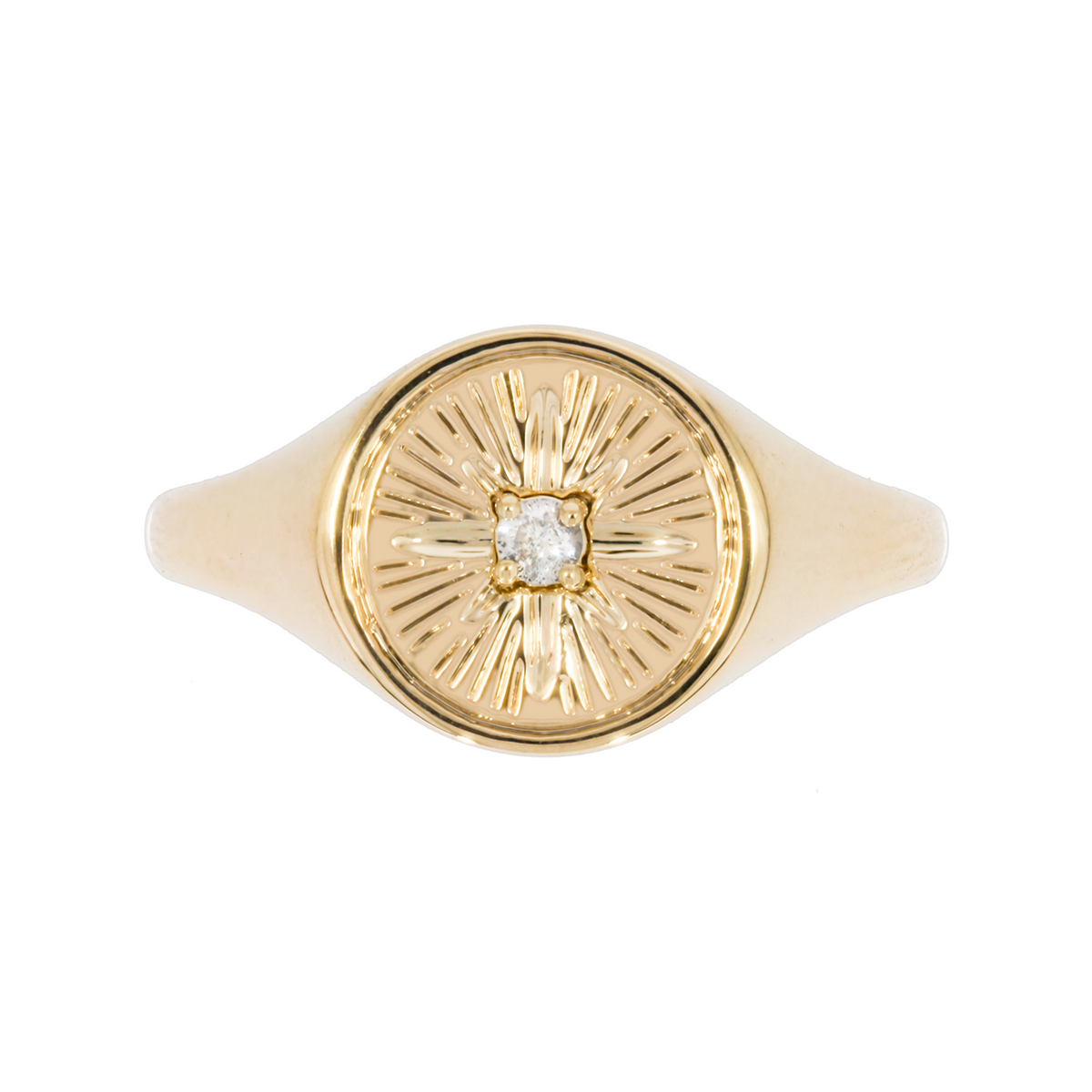 14K Solid Gold Diamond Ring.