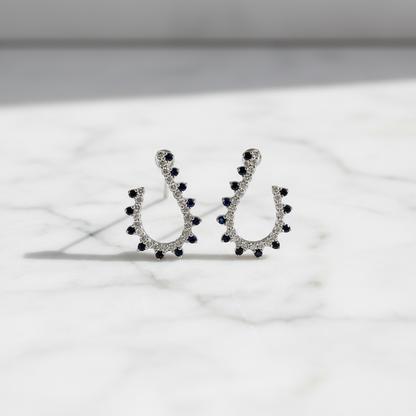 ER417883. 14k Solid Gold Diamond and Gemstone Fancy Earrings