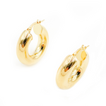 Load image into Gallery viewer, 15850000047. 14K Solid Gold Chunky Hollow Hoop Earrings
