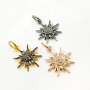 Diamond Sterling Silver Sun Charm