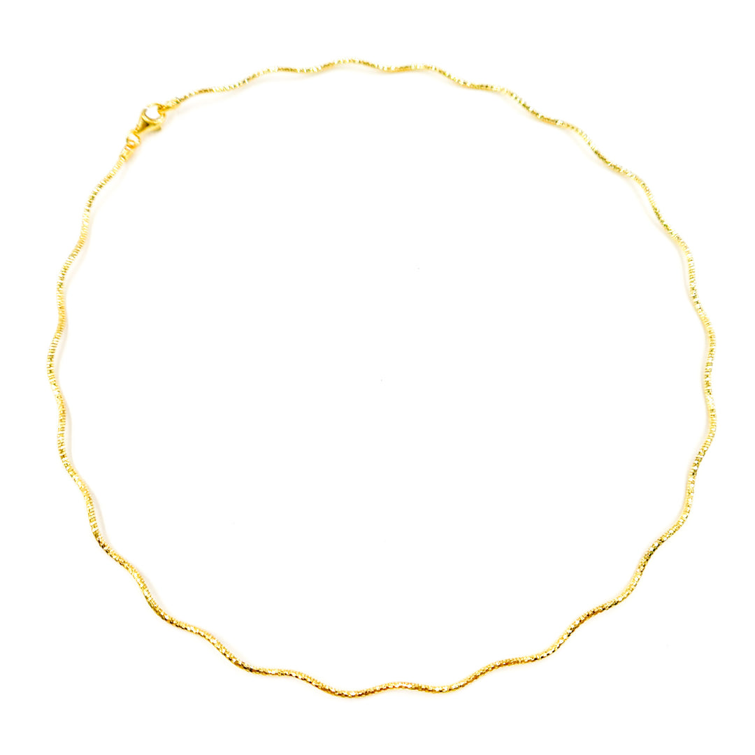 Silver Gold Plated Snake Omega Necklaces